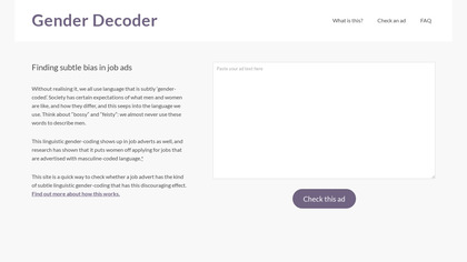 Gender Decoder for Job Ads image