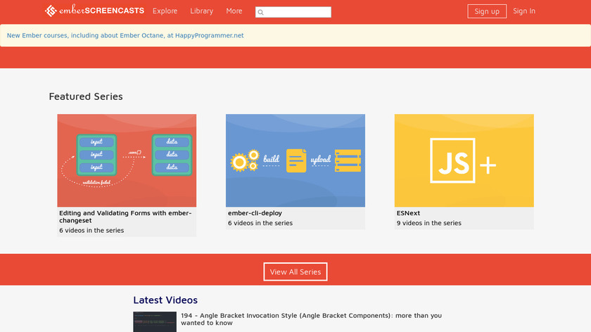 Ember Screencasts Landing Page