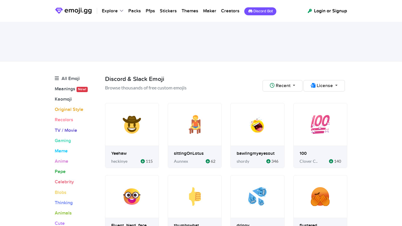 Discord Emoji Landing page