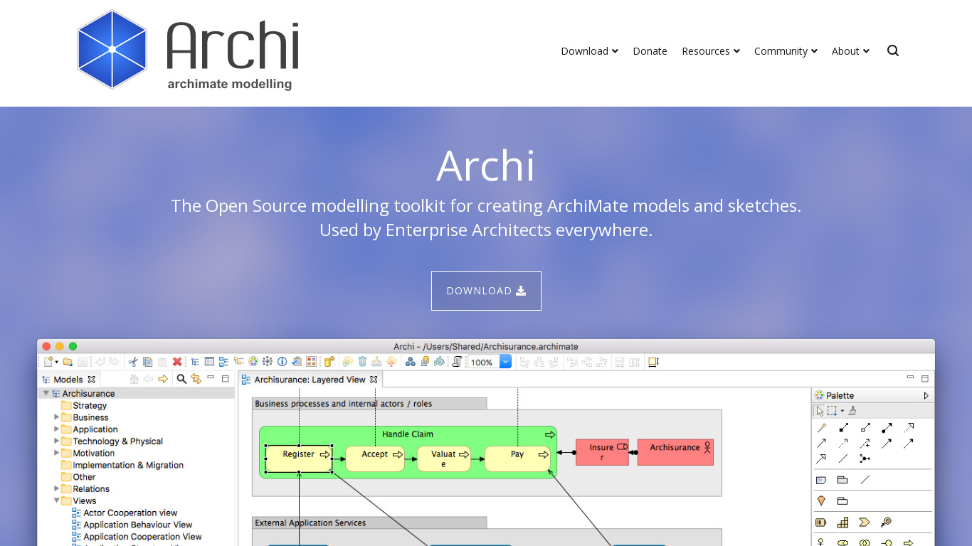 Archi Landing page