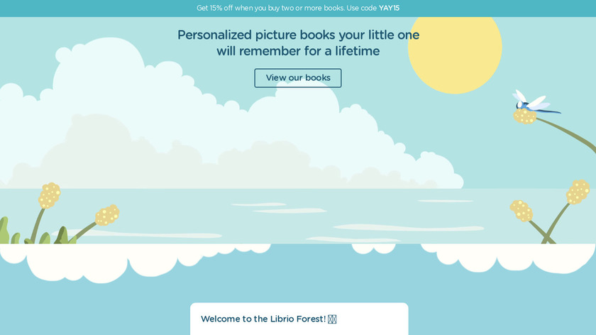 Librio Personalized Children's books Landing Page