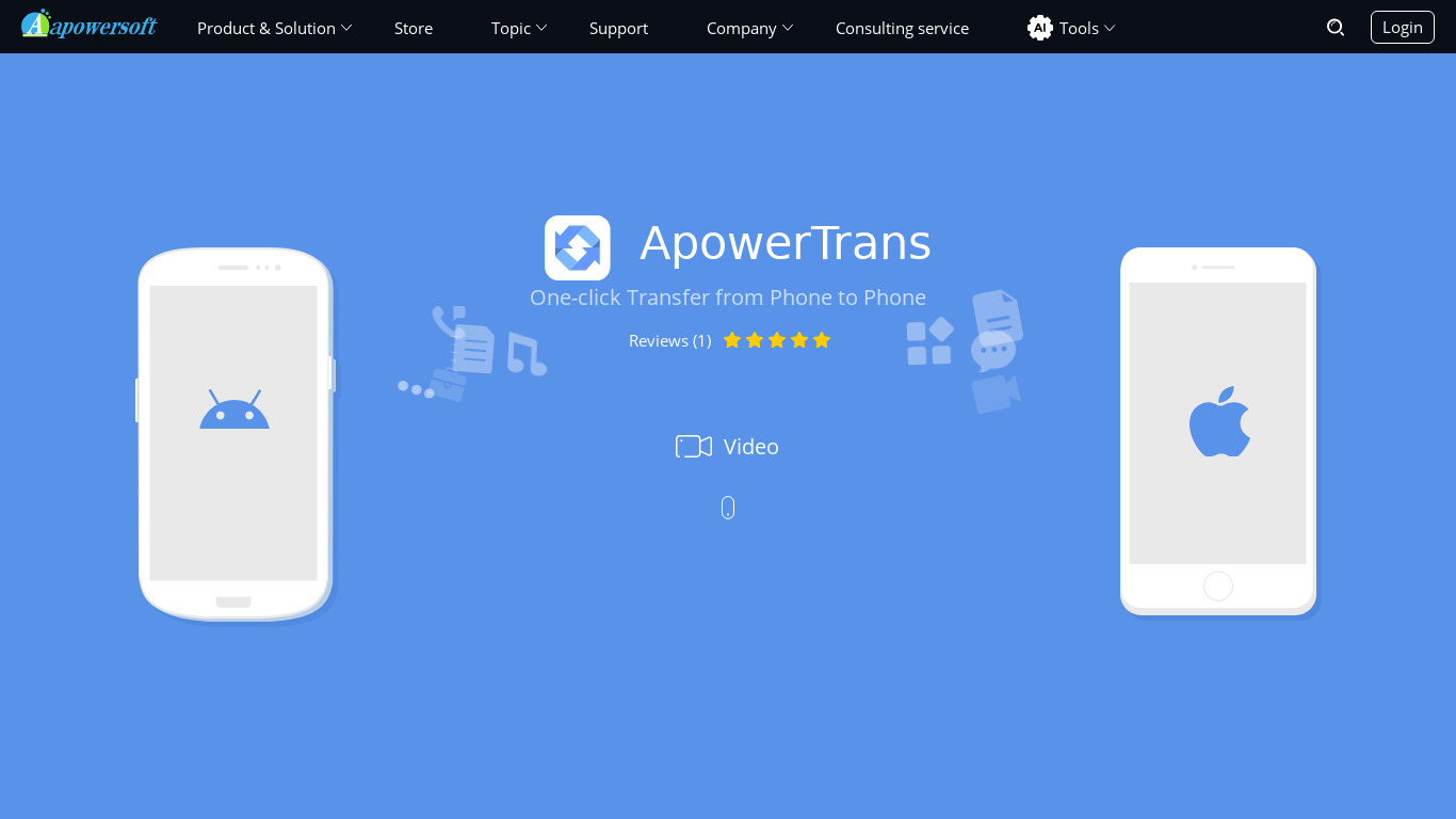 ApowerTrans Landing page