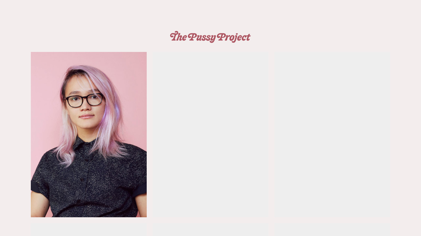 The Pussy Project Landing page