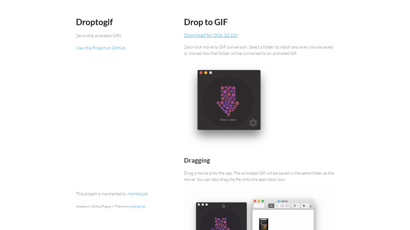 Drop to GIF Landing Page