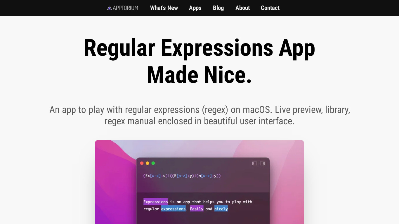 Expressions Landing page