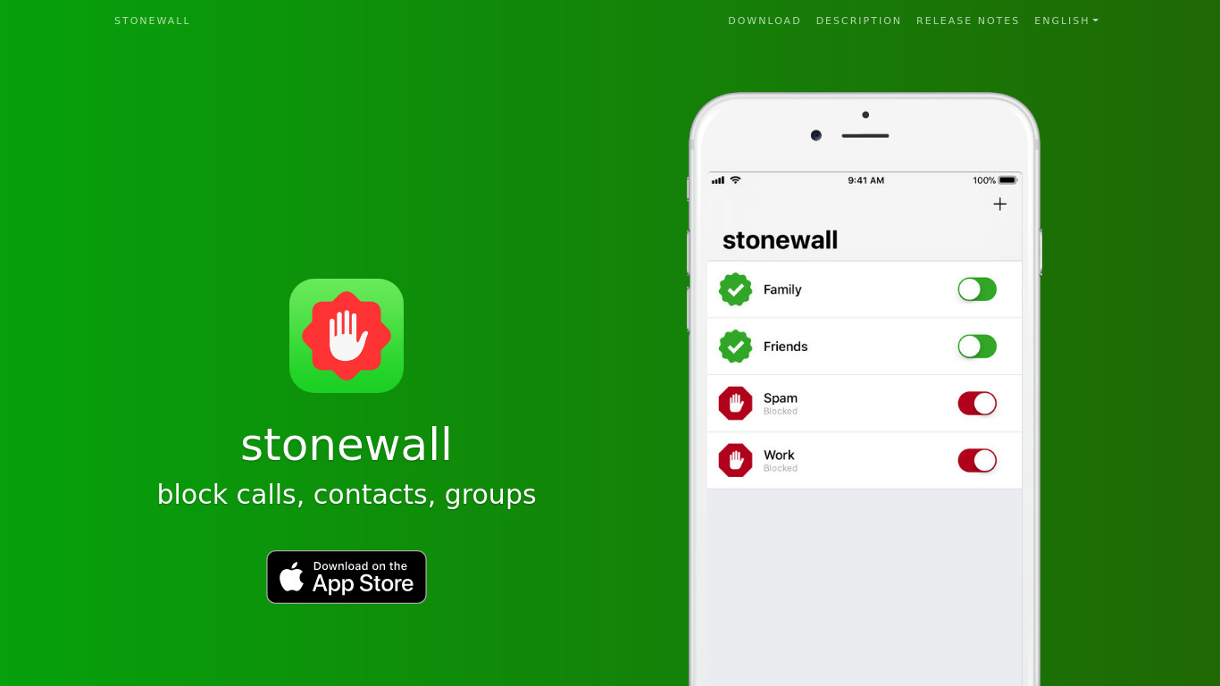 stonewall call blocker Landing page