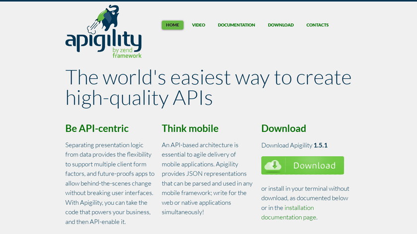 Apigility Landing Page