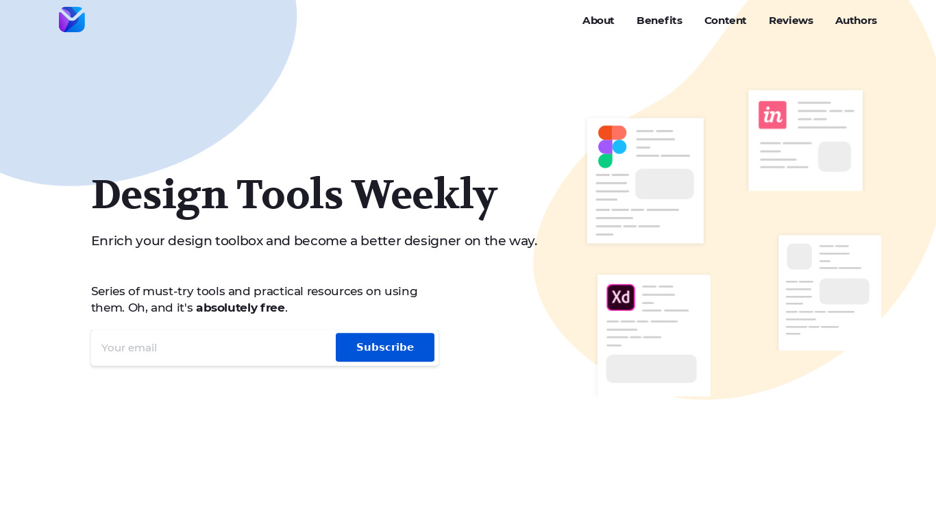 flawlessapp.io Design Tools Weekly Landing page