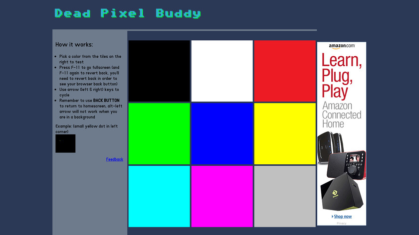 Dead Pixel Buddy Landing Page
