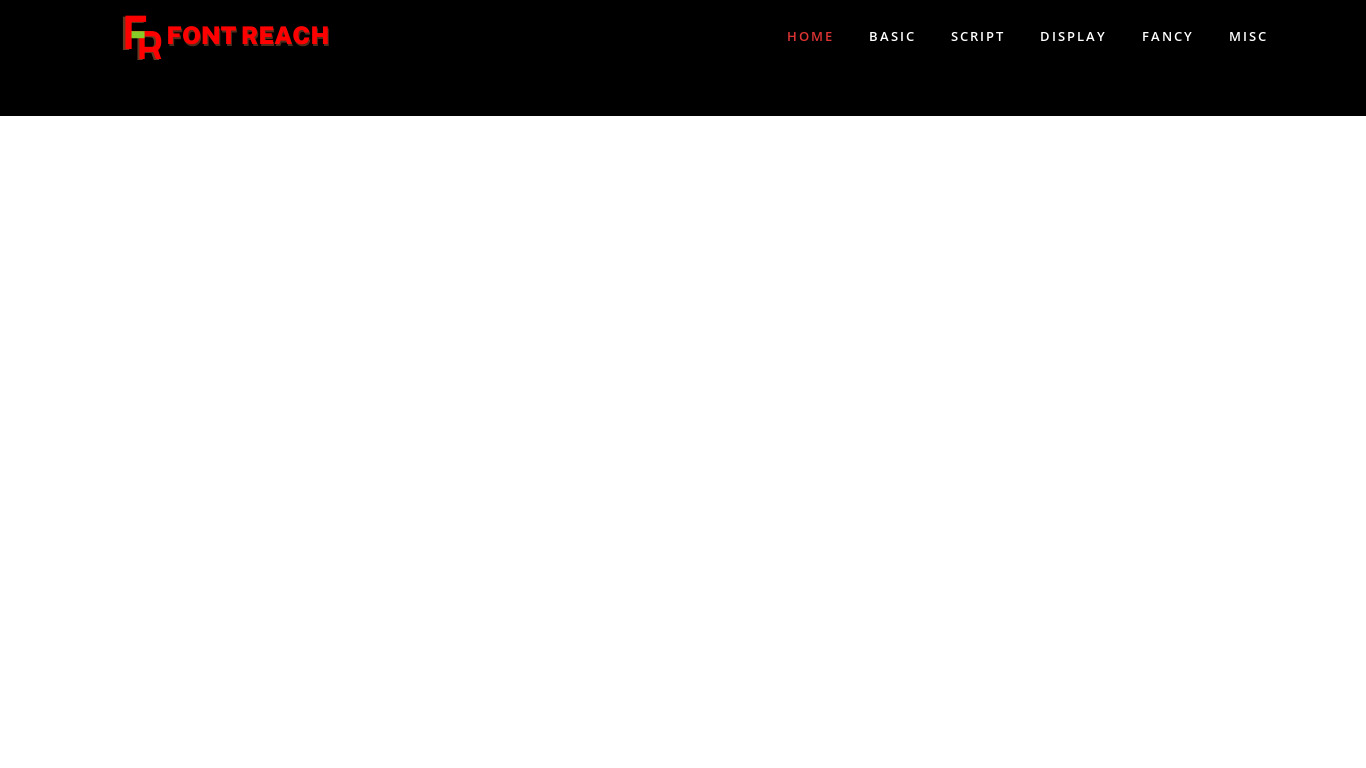 FontReach Landing page