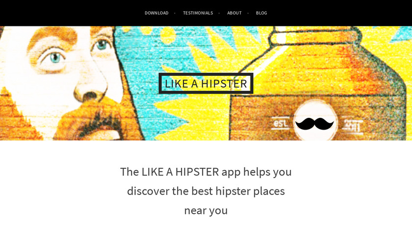 LIKE A HIPSTER Landing Page