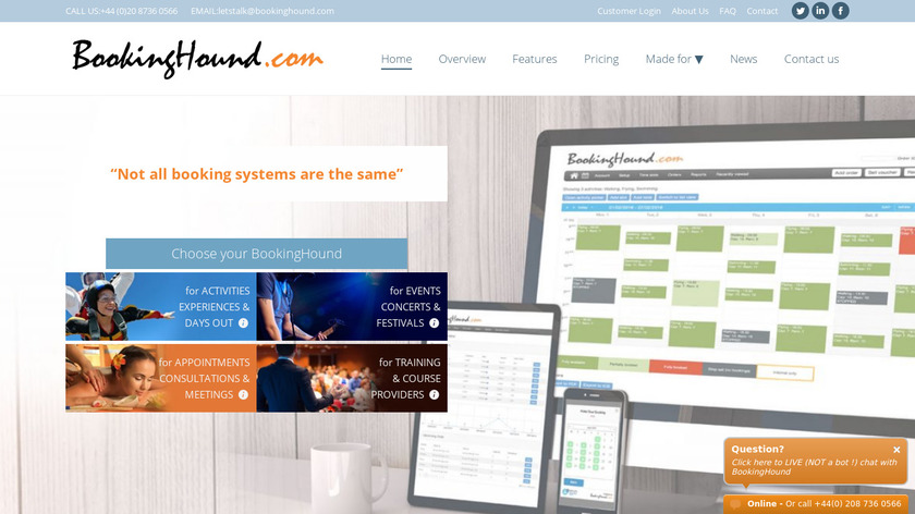 BookingHound Landing Page