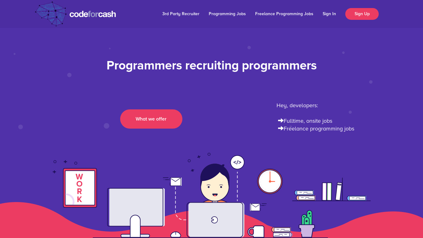 Code for Cash Landing page