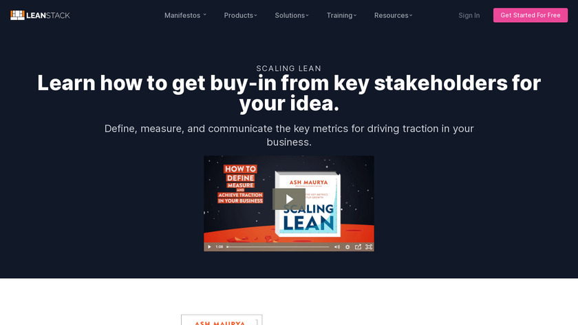 leanstack.com Scaling Lean Landing Page