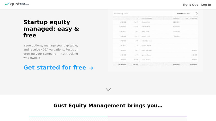 Gust Equity Management Landing Page