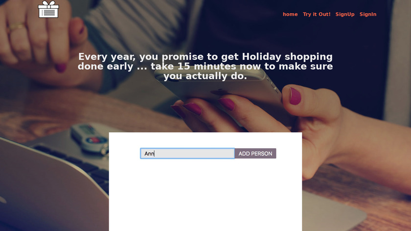 ThoughtfulGiftList Landing Page