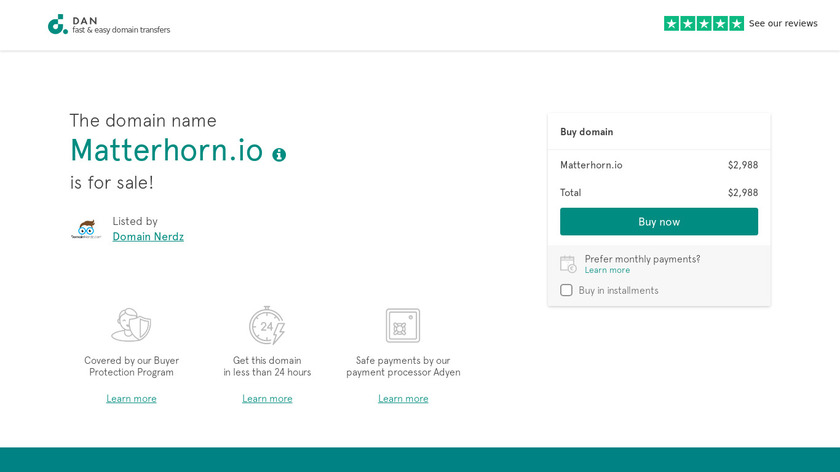 Matterhorn.io Landing Page