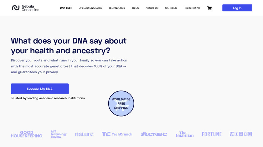 Nebula Genomics Landing Page