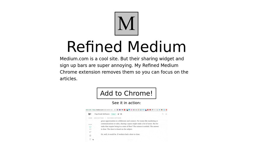 Refined Medium Landing Page