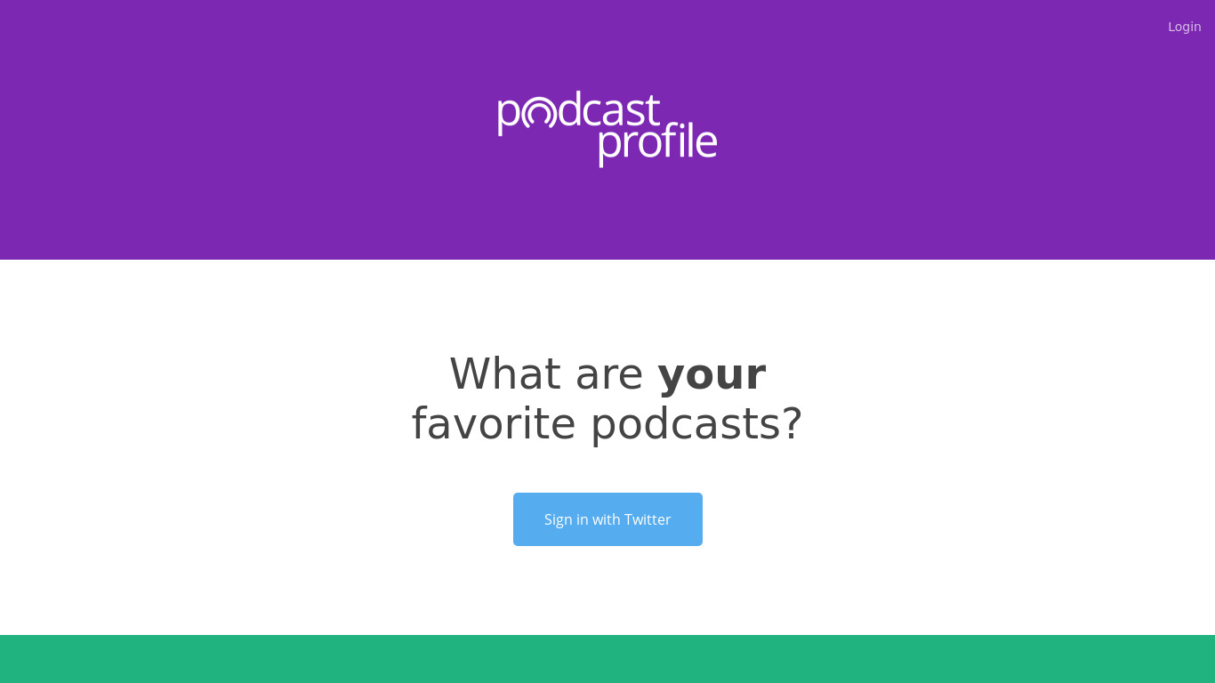 Podcast Profile Landing page