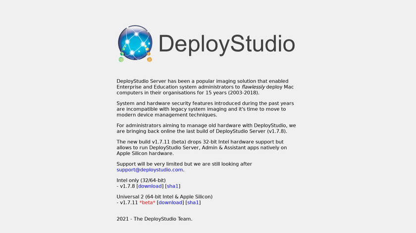 DeployStudio Landing Page