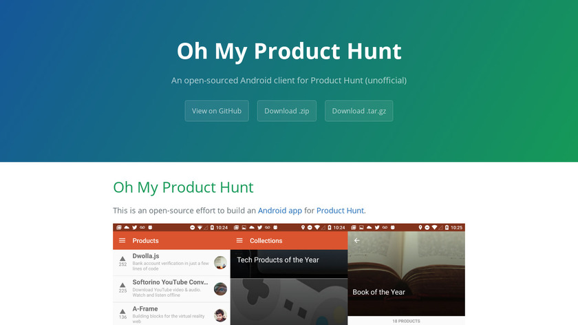 Oh My Product Hunt Landing Page
