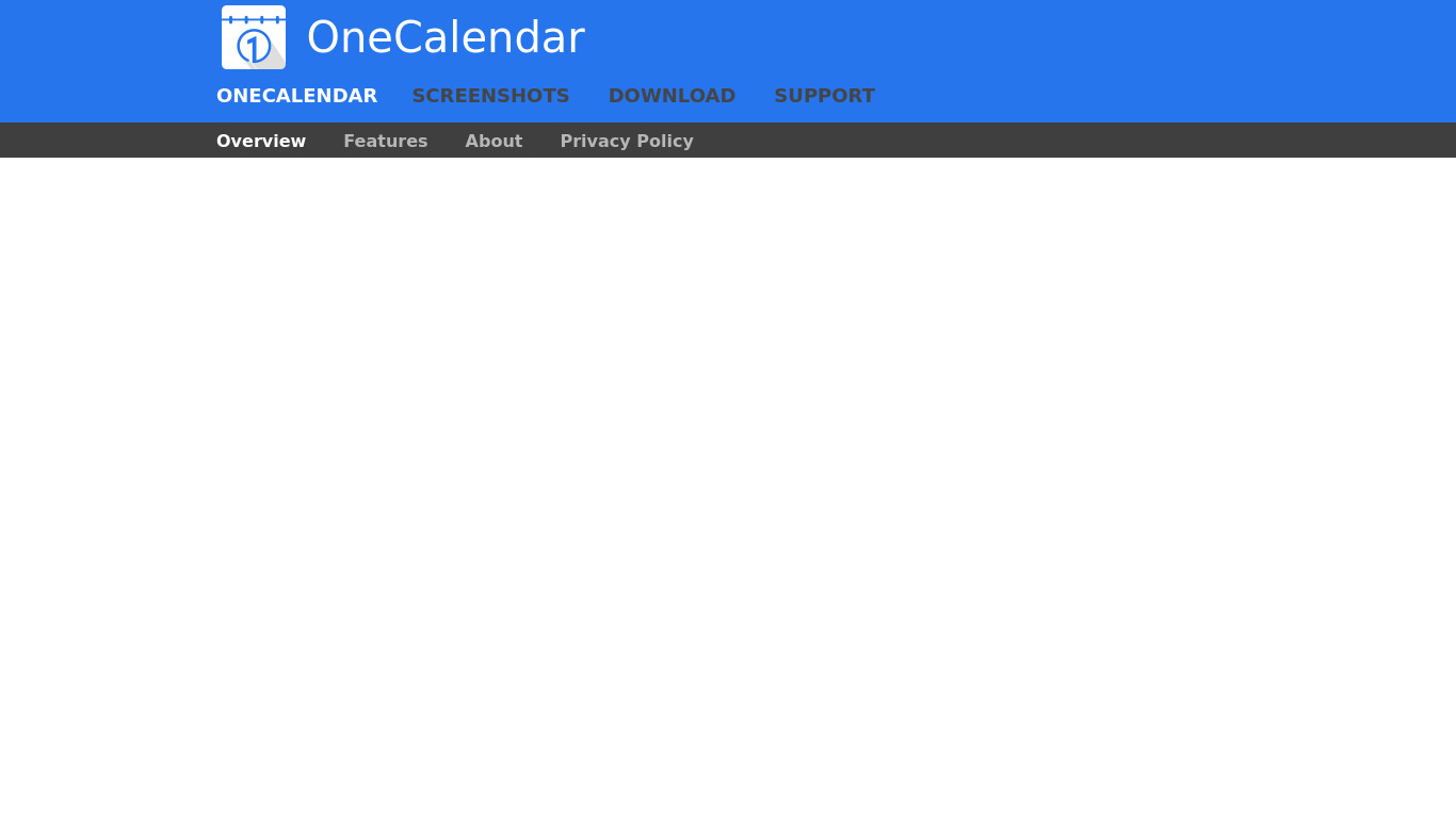 onecalendar.nl One Calendar Landing page