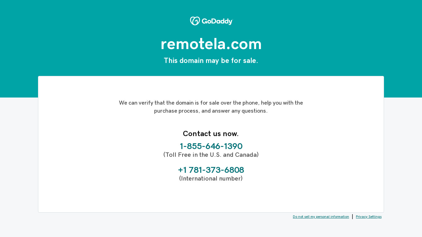 Remotela Landing page