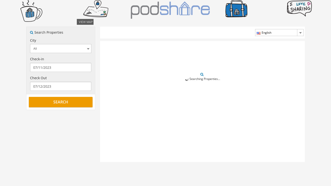 Podshare Landing page