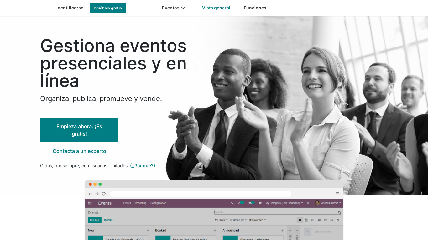 Odoo Events Landing page