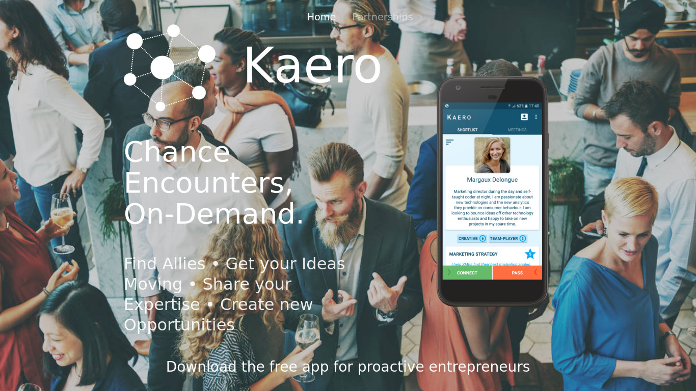 Kaero-app.com Landing page