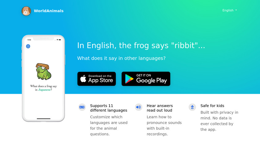 WorldAnimals Landing Page