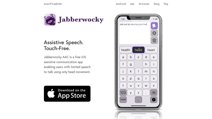 Jabberwocky AAC Landing Page