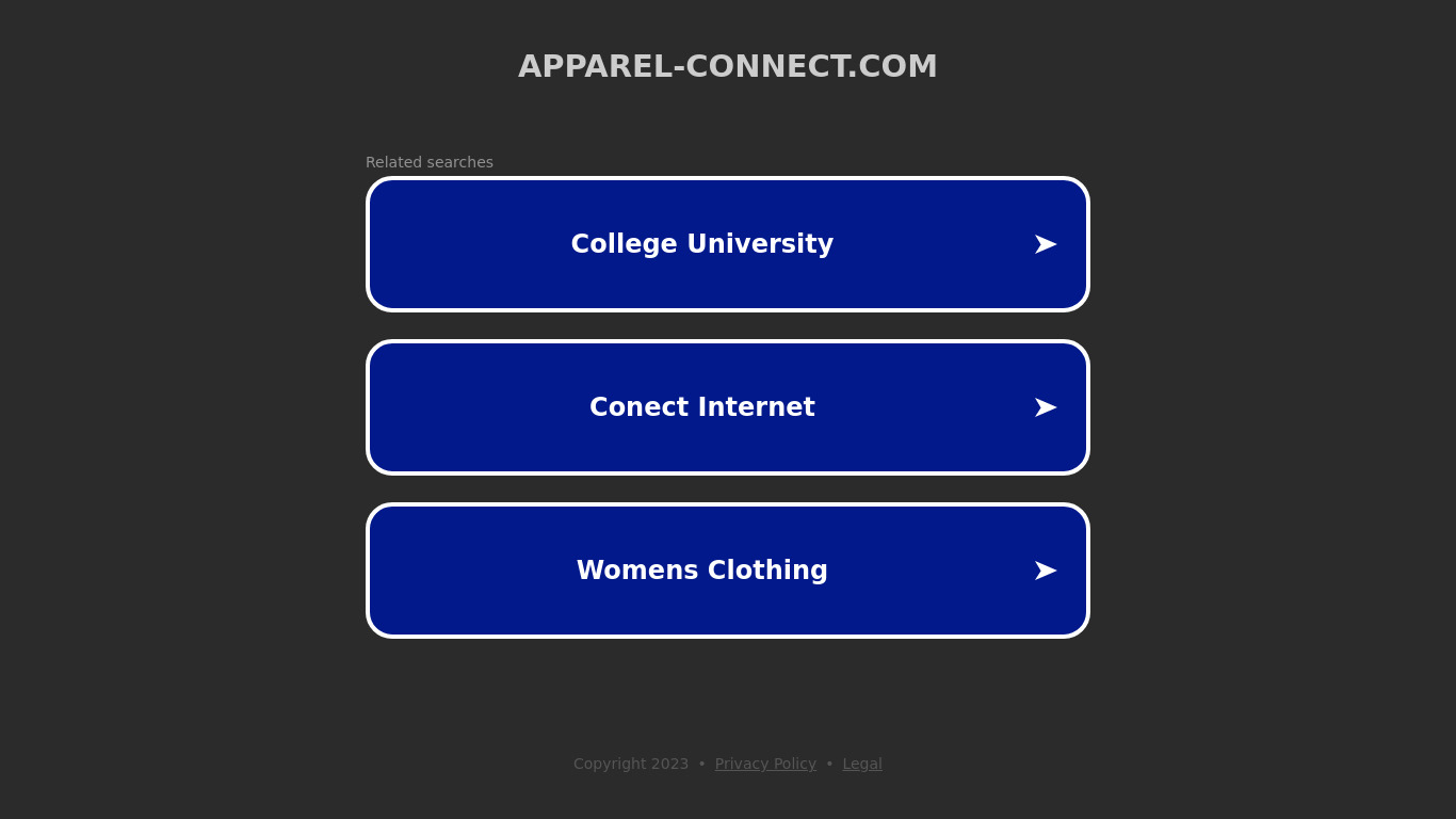 Apparel Connect Landing page
