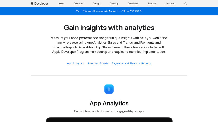 Apple App Analytics Landing Page