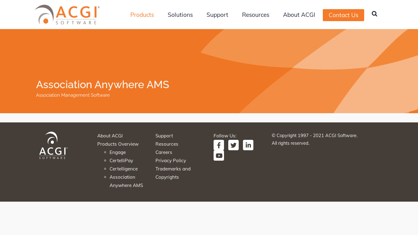 Association Anywhere Landing page