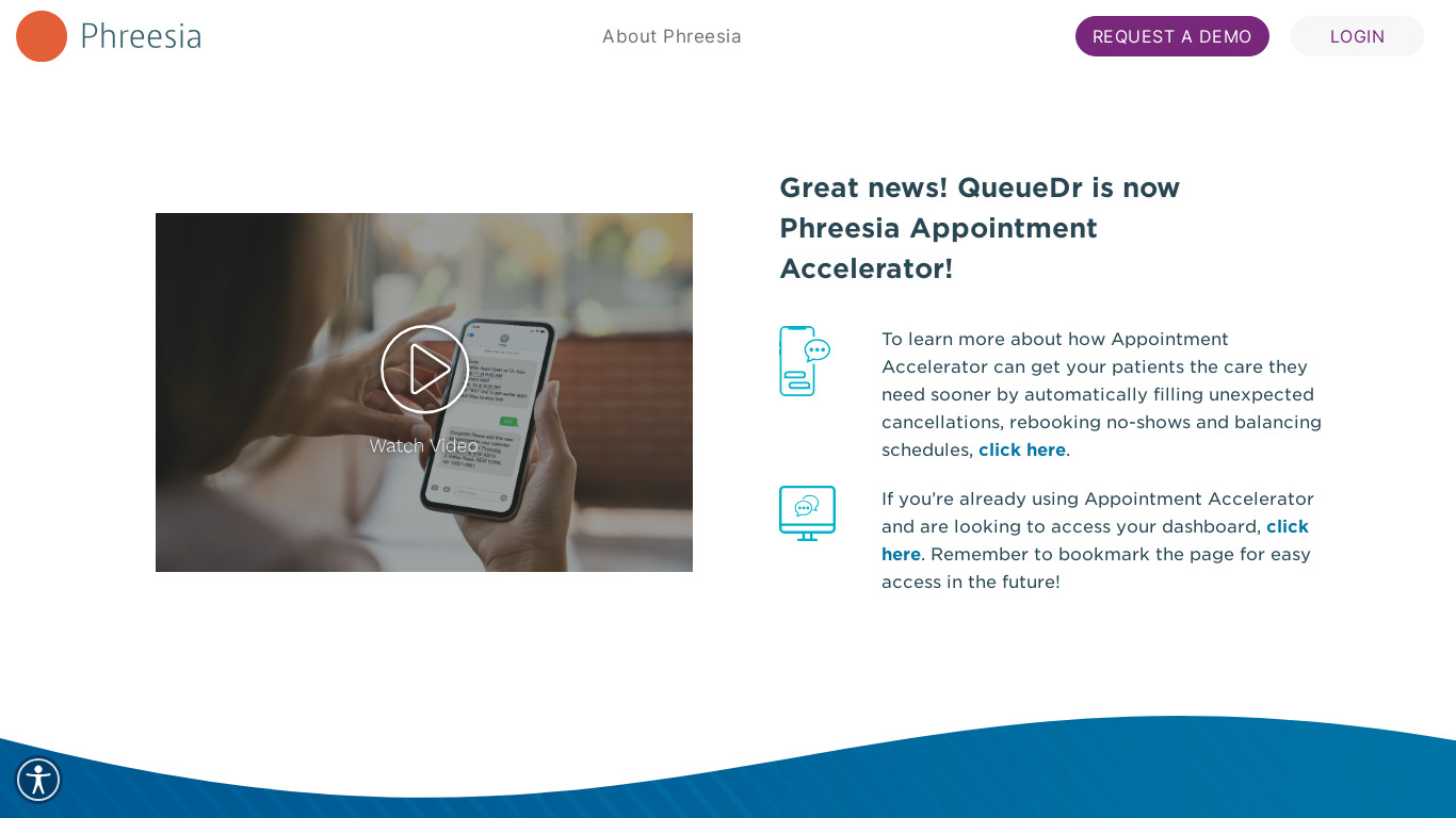 QueueDr Landing page