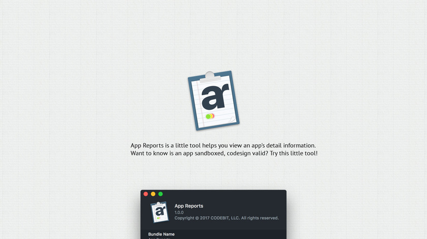 App Reports Landing Page