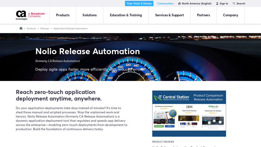 broadcom.com CA Release Automation Landing Page