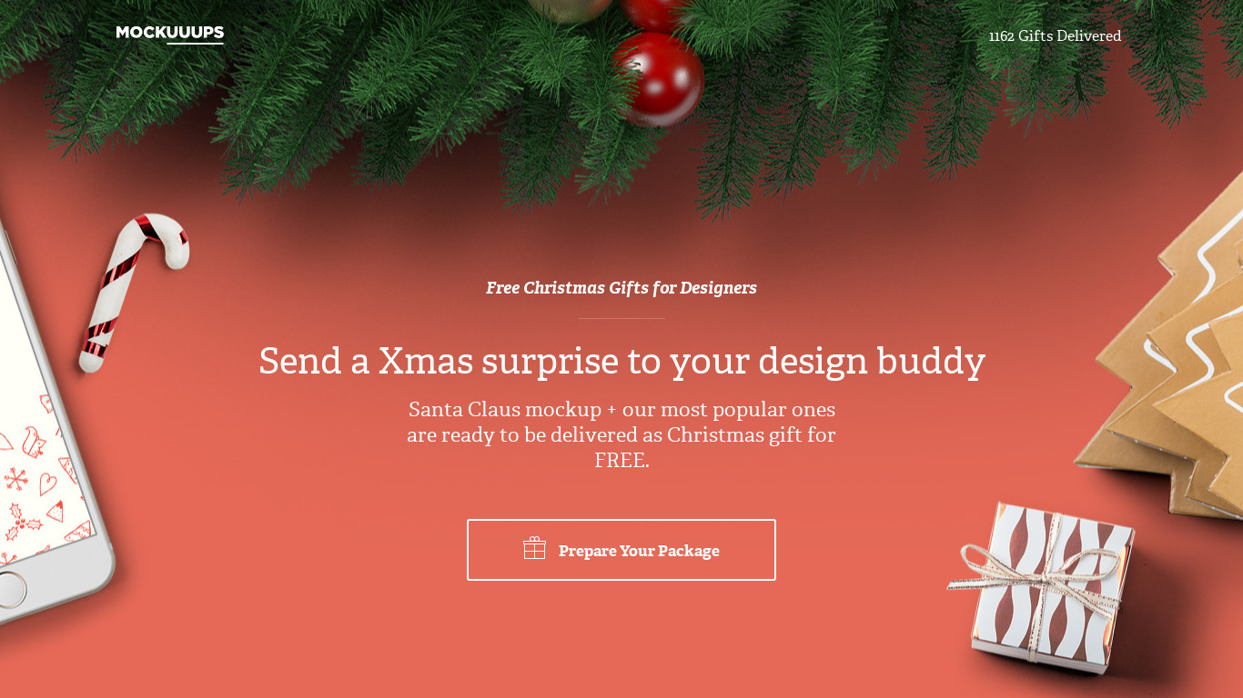Christmas Gifts for Designers Landing page