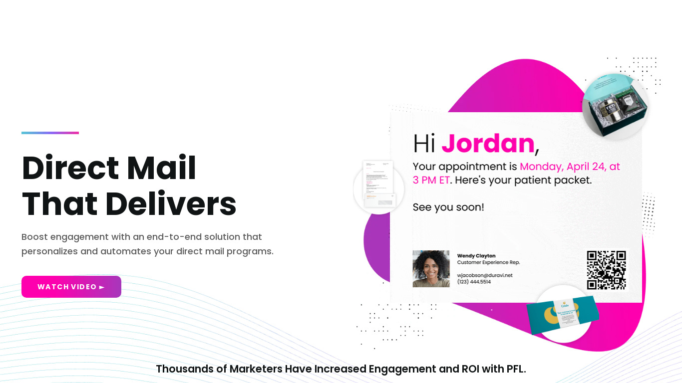 PFL Tactile Marketing Automation Landing page