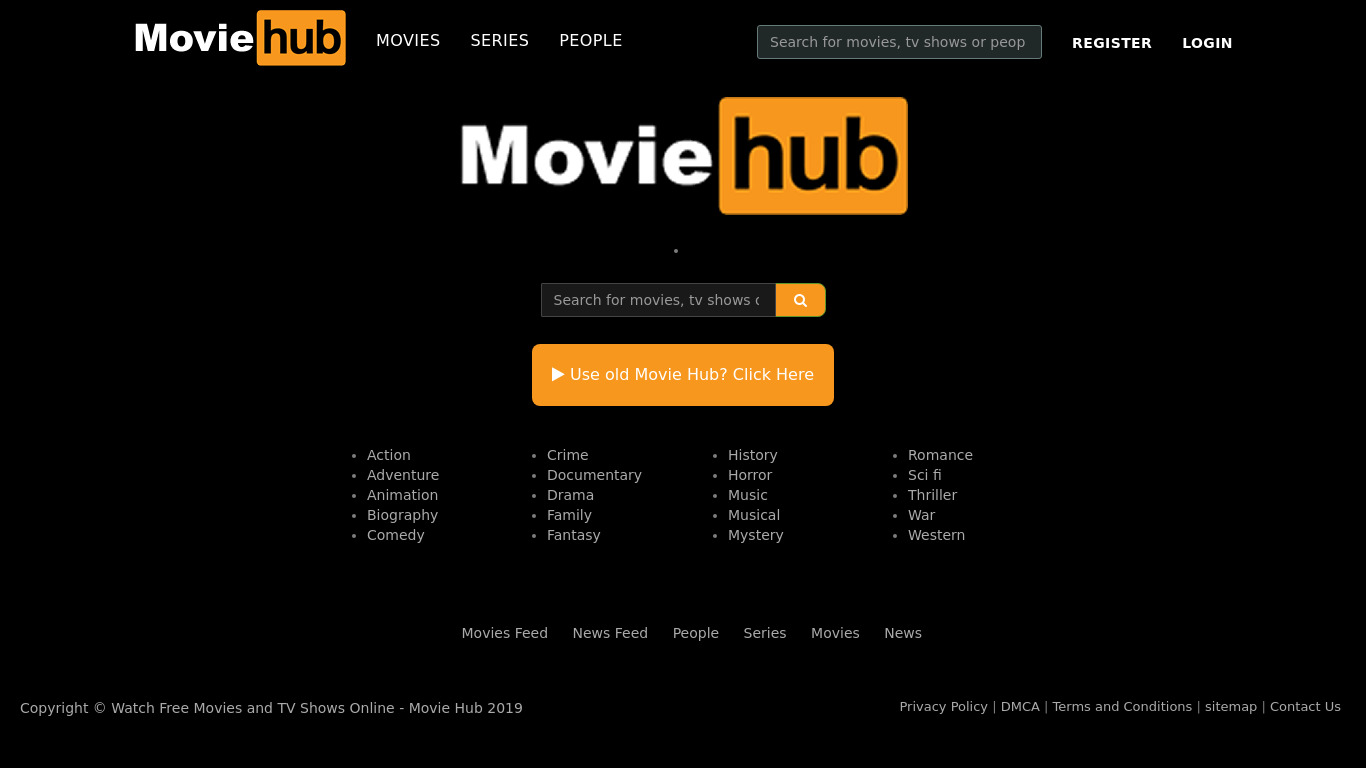 MovieHub Landing page