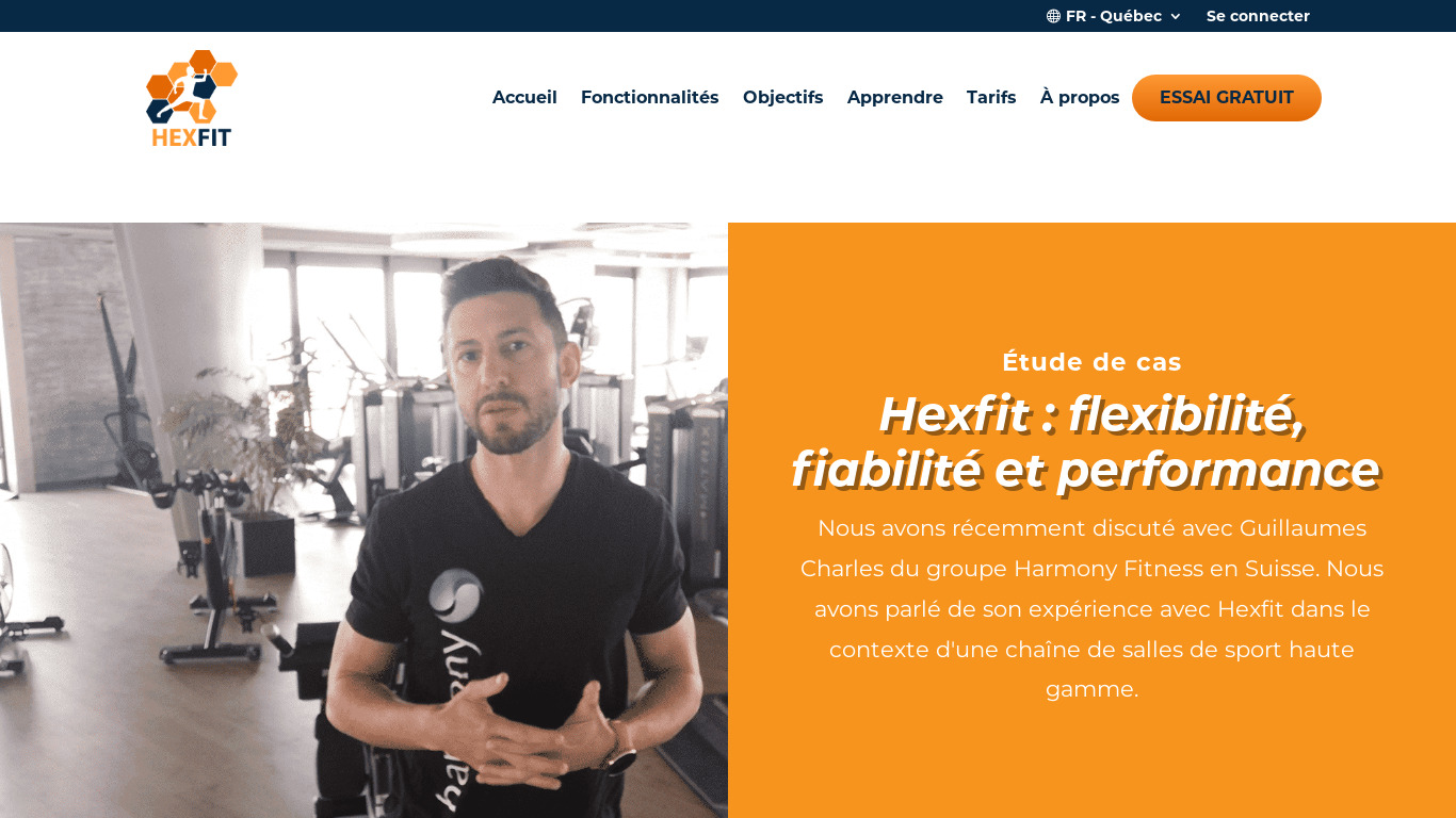Hexfit Landing page
