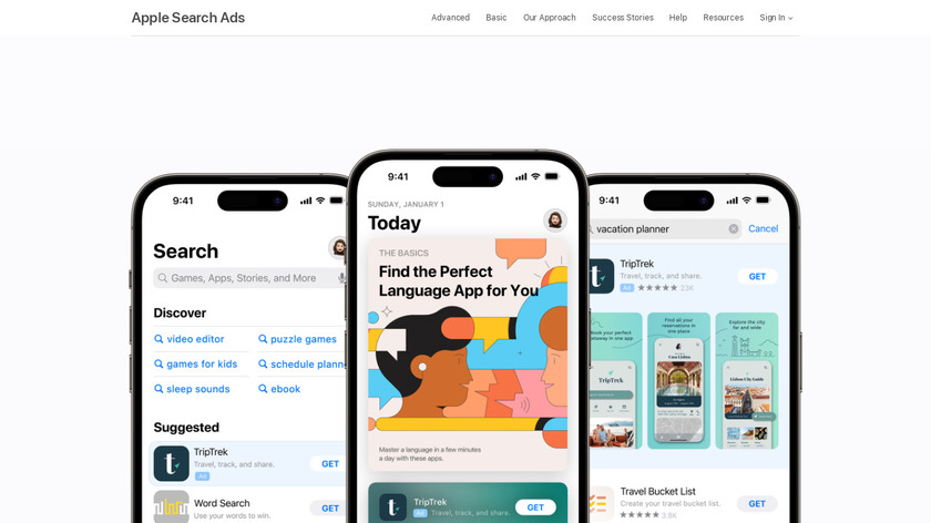 Apple Search Ads Landing Page