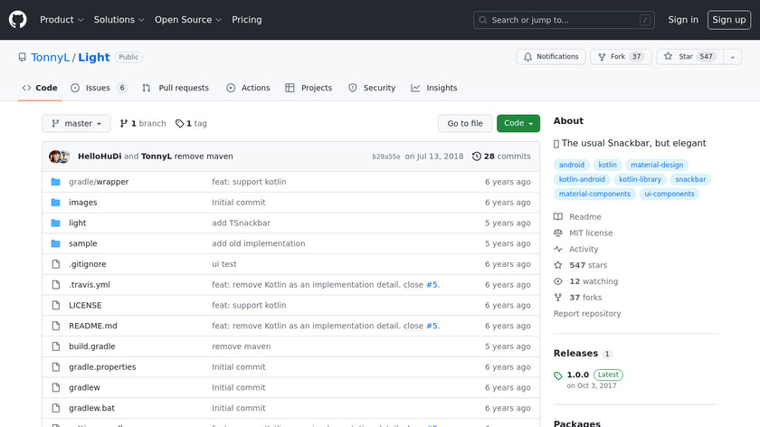 Light Landing Page