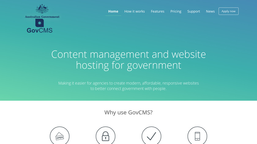 govCMS Landing Page