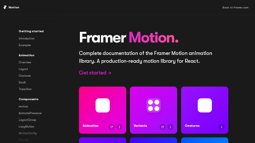 Framer Motion Landing Page