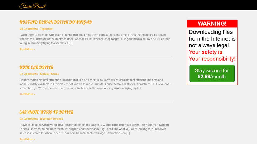 ShareBoost Landing Page