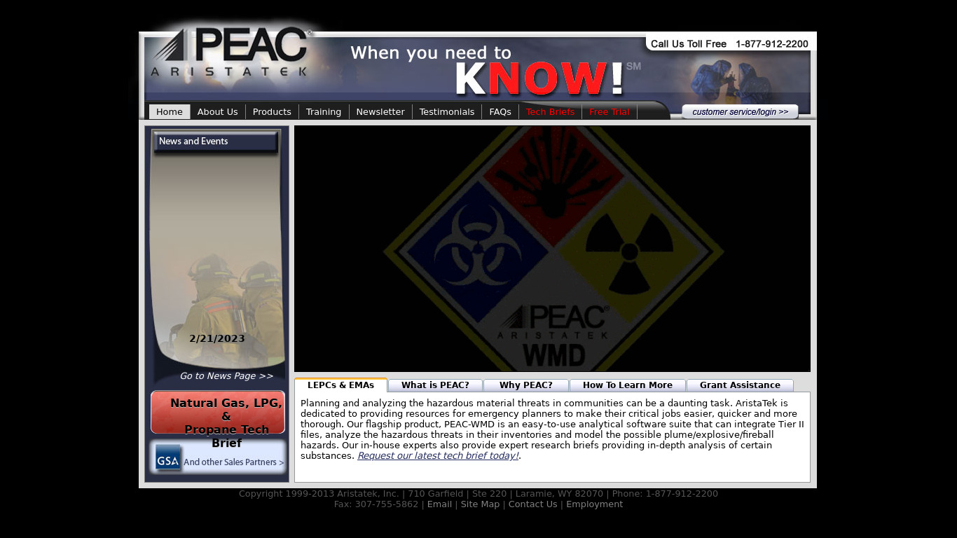 PEAC-WMD Landing page