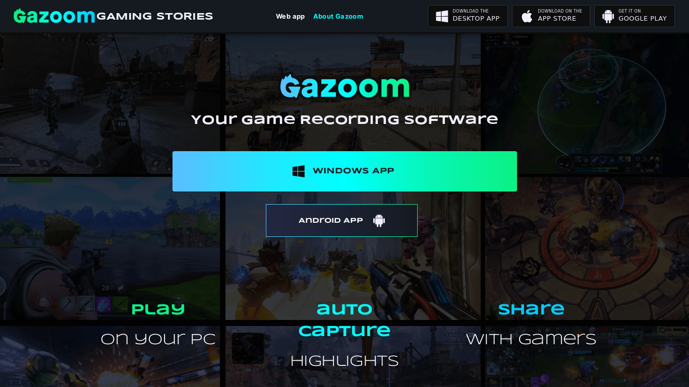 GaZoom (open beta) Landing page